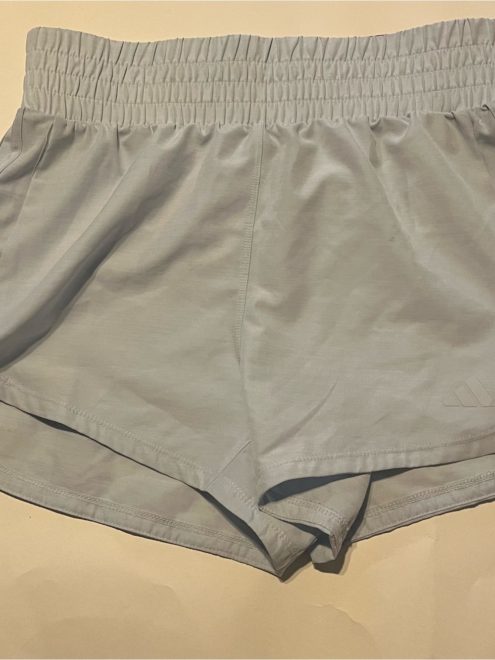 Adidas women’s light blue Athletic trainers Shorts with Elastic Waistband
